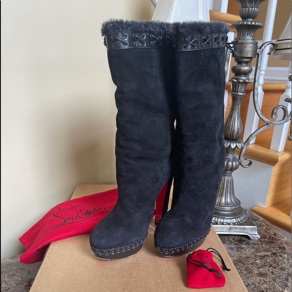 Louboutin Step n Roll 140 Suede Royal 40.5 - Picture 2 of 8